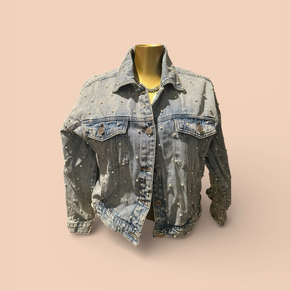 Blank NYC Blue Studded Jean Jacket
